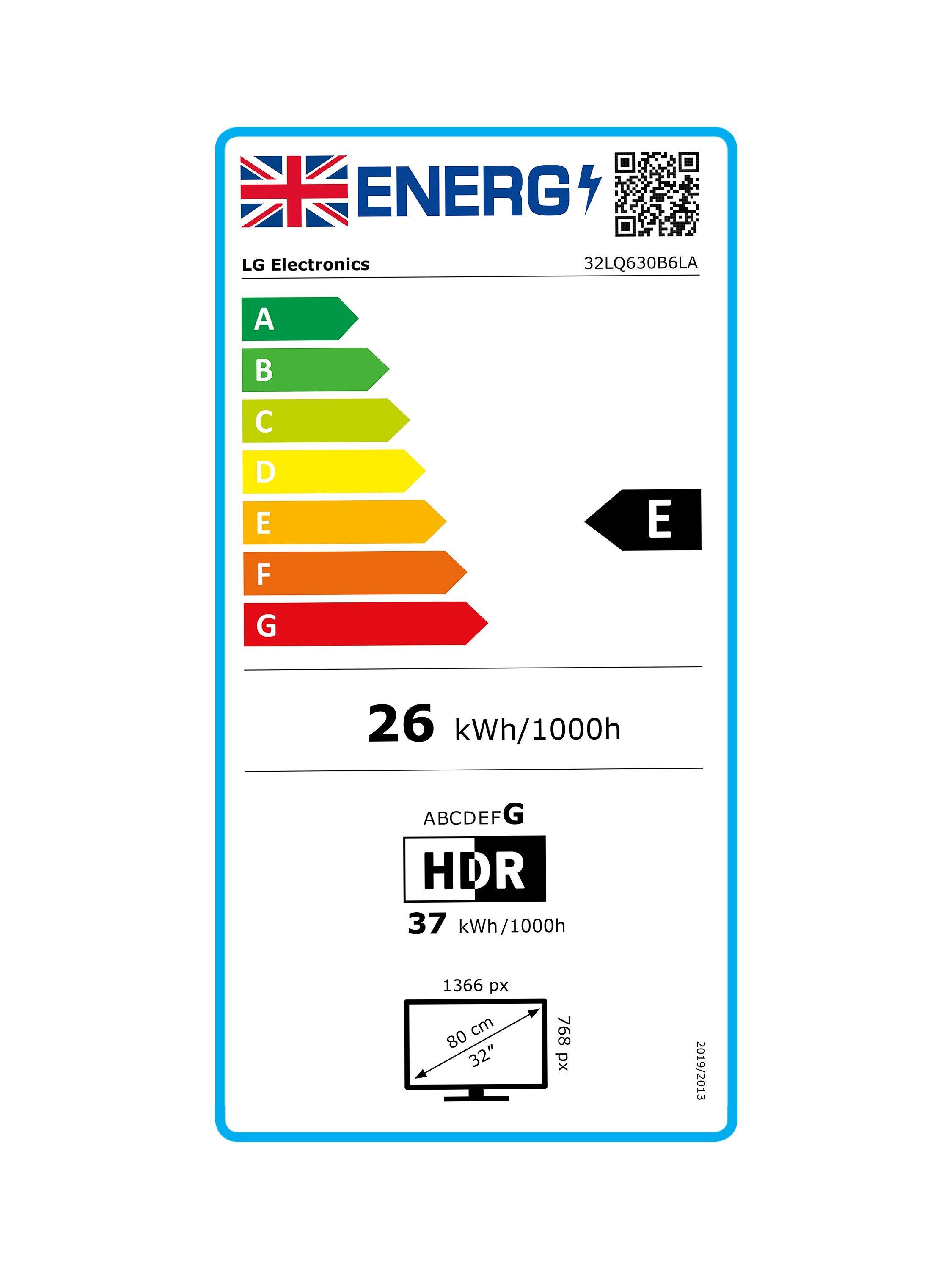 This item is rated F for energy efficiency on a scale from A (most efficient) to G (least efficient).