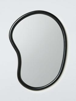 John Lewis Abstract Wall Mirror, 90 x 70cm, Black, Black