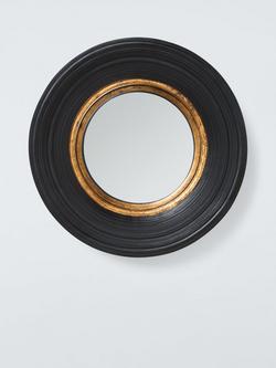 John Lewis Georgian Round Convex Wall Mirror, 40cm, Black, Black