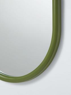 John Lewis Lozenge Wall Mirror, 72 x 40cm, Dark Olive - view 2, Dark Olive
