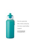 Mepal Kid's Stitch Pop-Up Leak-Proof Drinks Bottle, 400ml, Blue