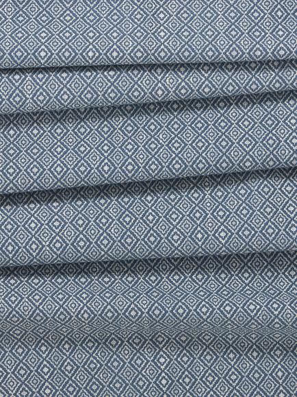 John Lewis Diamond Weave Furnishing Fabric - view 2, Indian Blue