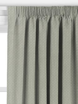 John Lewis Diamond Weave Made to Measure Curtains or Roman Blind, Myrtle Green - view 2, Myrtle Green