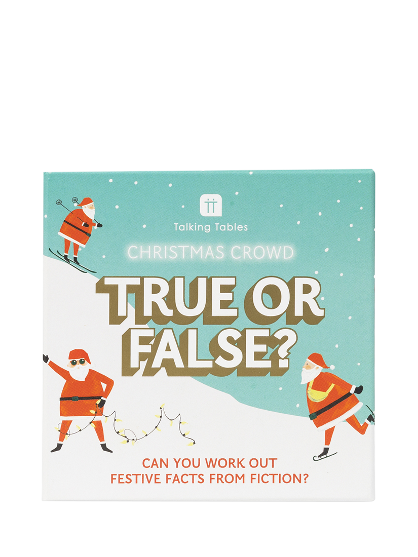 Talking Tables Fun Guy Santa Christmas True or False Game