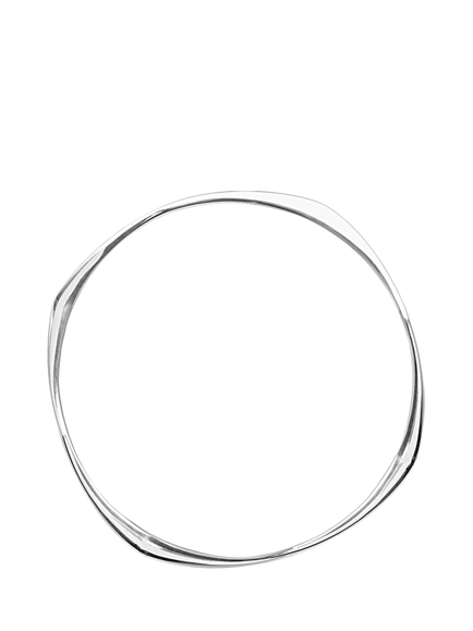 Nina B Slim 4-Sided Bangle, Silver - view 2, Silver