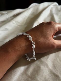 Nina B Bowline Link Bracelet, Silver - view 2, Silver