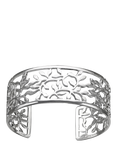 Nina B Cut Out Leaves Cuff Bangle, Silver