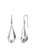 Nina B Open Drop Earrings, Silver