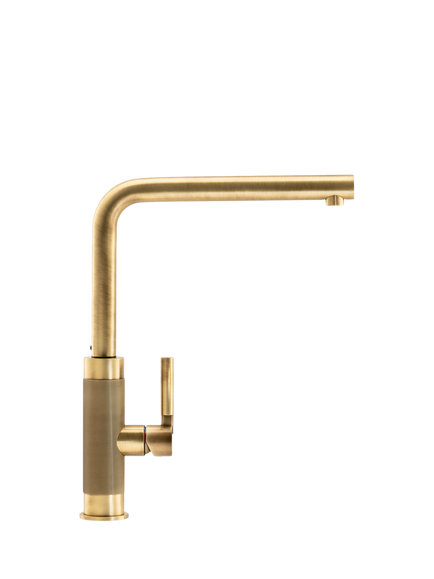 Franke Tessuto Swivel L Spout Single Side Lever Kitchen Mixer Tap, Brass