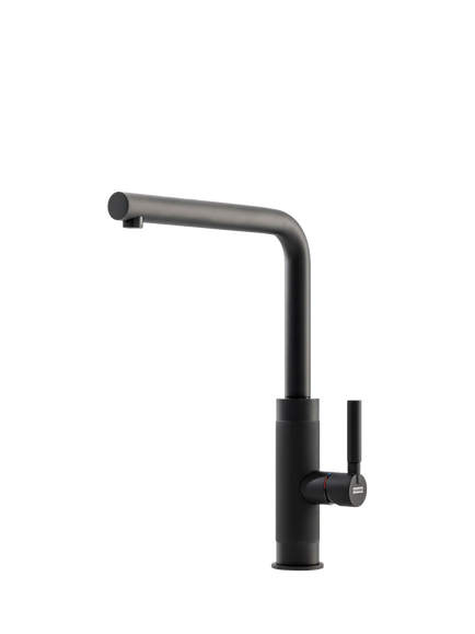 Franke Tessuto Swivel L Spout Single Side Lever Kitchen Mixer Tap, Matt Black
