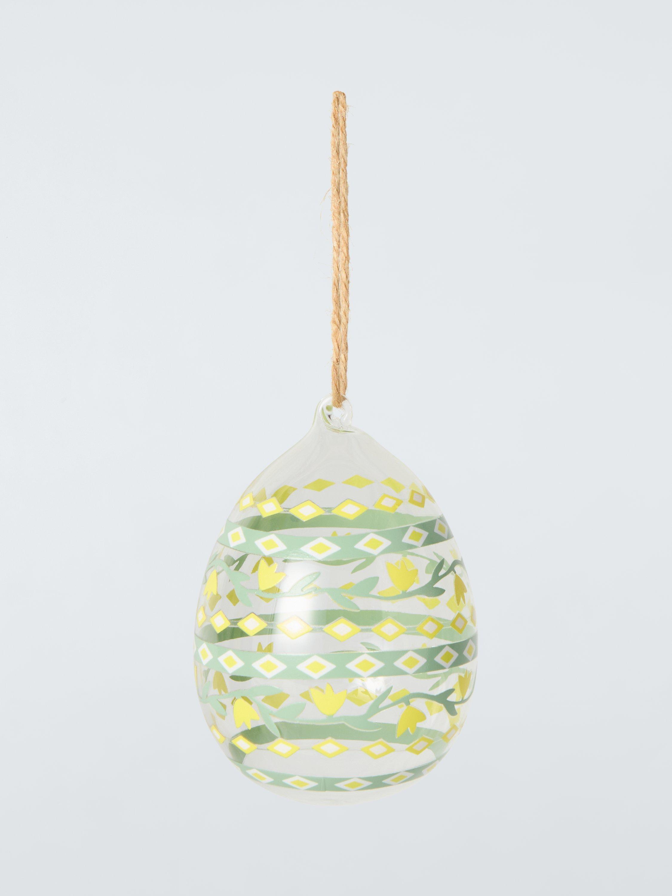 John Lewis Painted Glass Egg Decoration