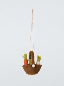 John Lewis Felt Vegetable Basket Decoration, 