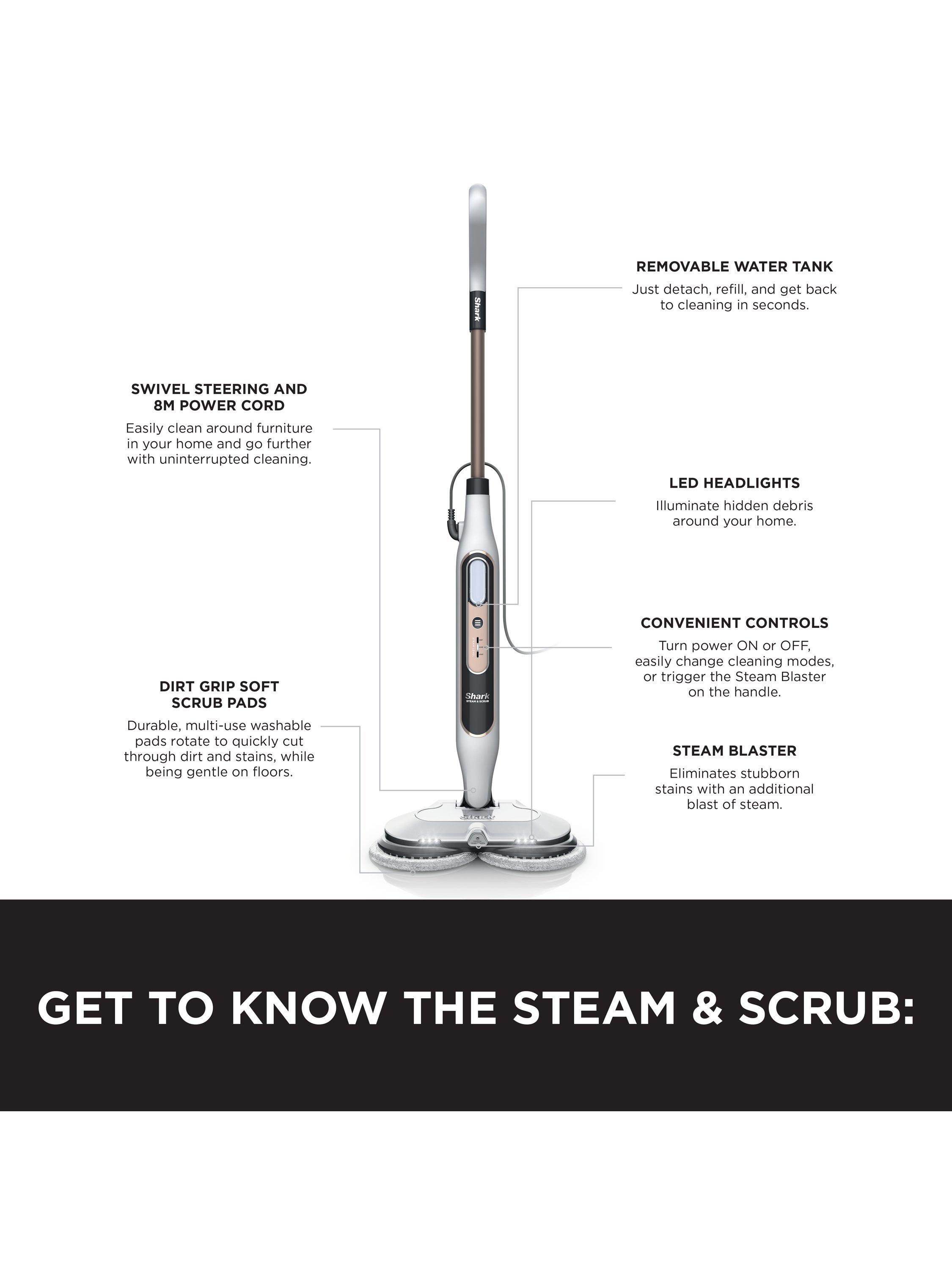 Shark Steam & Scrub S8201UK Automatic Steam Mop with Steam Shark Steam & Scrub S8201UK Automatic Steam Mop with Steam