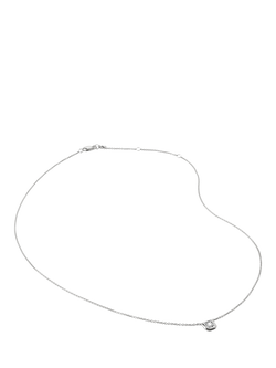 Monica Vinader Solitaire Lab Grown Diamond Pendant Necklace, Silver