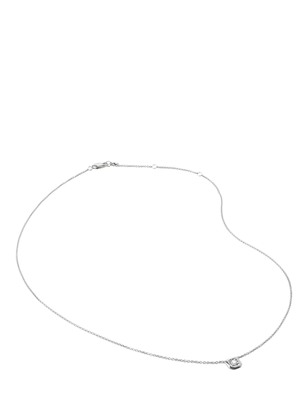 Monica Vinader Solitaire Lab Grown Diamond Pendant Necklace, Silver