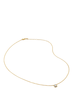 Monica Vinader Solitaire Lab Grown Diamond Pendant Necklace, Gold