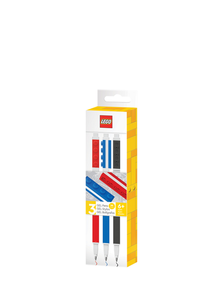 LEGO Brick Gel Pens, Pack of 3, Multi, Multi