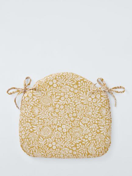 John Lewis Hidcote Seat Pad, Yellow