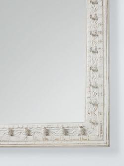 John Lewis Rajasthan Carved Wood Rectangular Wall Mirror, 70 x 50cm, FSC-Certified (Mango Wood), White - view 2, White