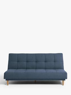 John Lewis Linear Medium 2 Seater Sofa Bed, Light Leg, Cambridge Admiral