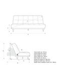 John Lewis Linear Medium 2 Seater Sofa Bed, Light Leg, Cambridge Admiral