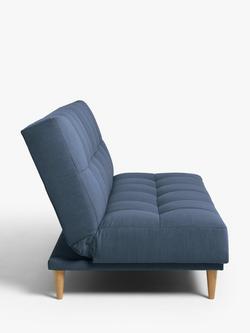 John Lewis Linear Medium 2 Seater Sofa Bed, Light Leg - view 2, Cambridge Admiral