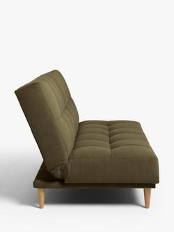 John Lewis Linear Medium 2 Seater Sofa Bed, Light Leg - view 2, Cambridge Hunter