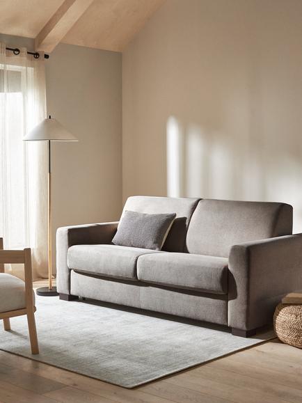 John Lewis Slumber Large 3 Seater Sofa Bed, Dark Leg - view 2, Ash