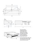 John Lewis Slumber Large 3 Seater Sofa Bed, Dark Leg, Ocean