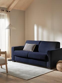 John Lewis Slumber Large 3 Seater Sofa Bed, Dark Leg - view 2, Ocean