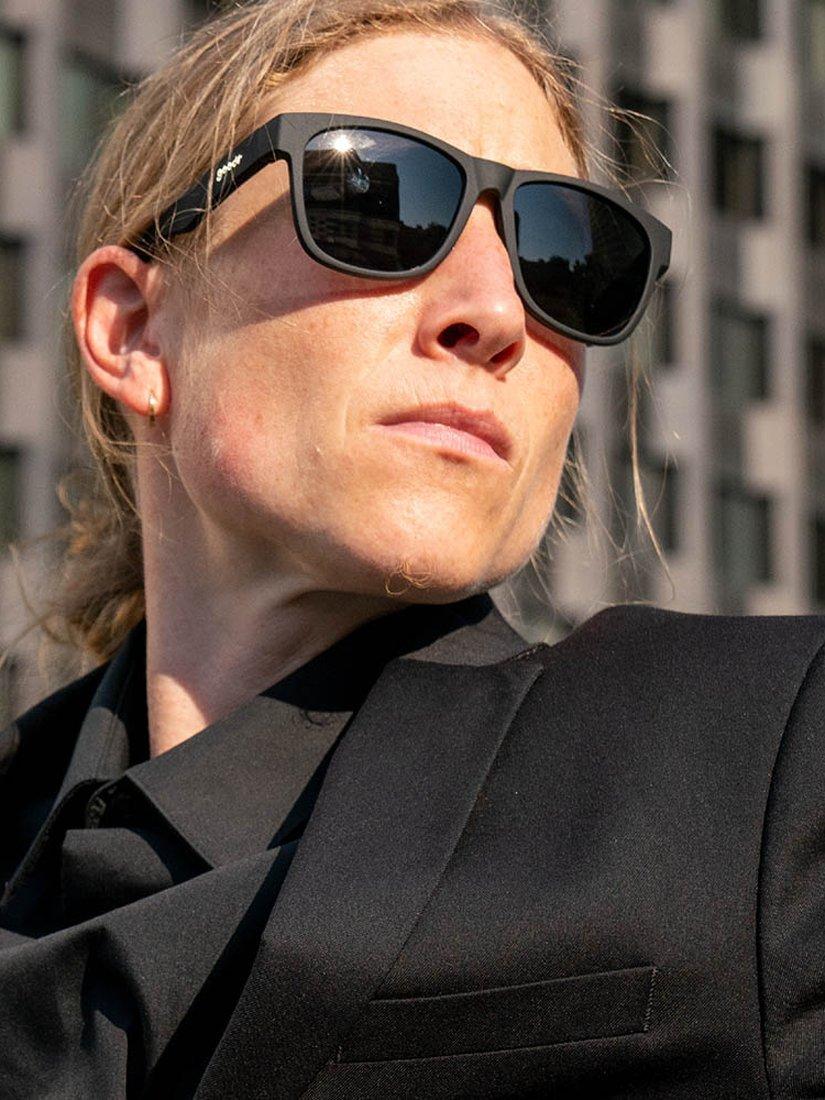 Product image 3 of 5, which shows goodr Unisex Hooked On Onyx Sunglasses, Black