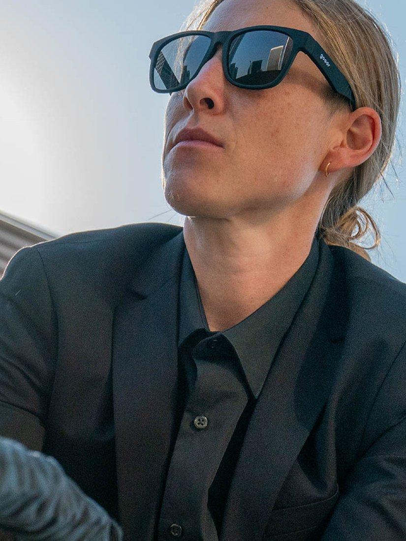 Product image 4 of 5, which shows goodr Unisex Hooked On Onyx Sunglasses, Black