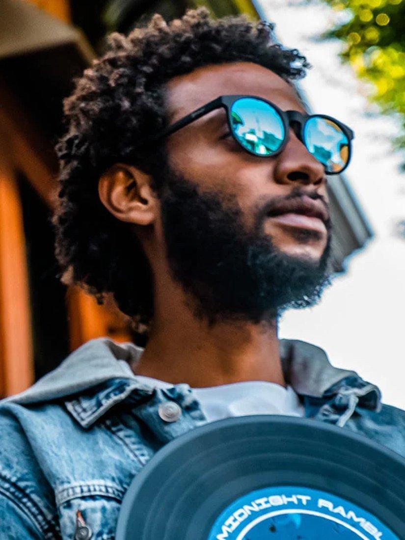 Product image 5 of 5, which shows goodr Unisex Circle G Ramble at Circle Bar Sunglasses, Black