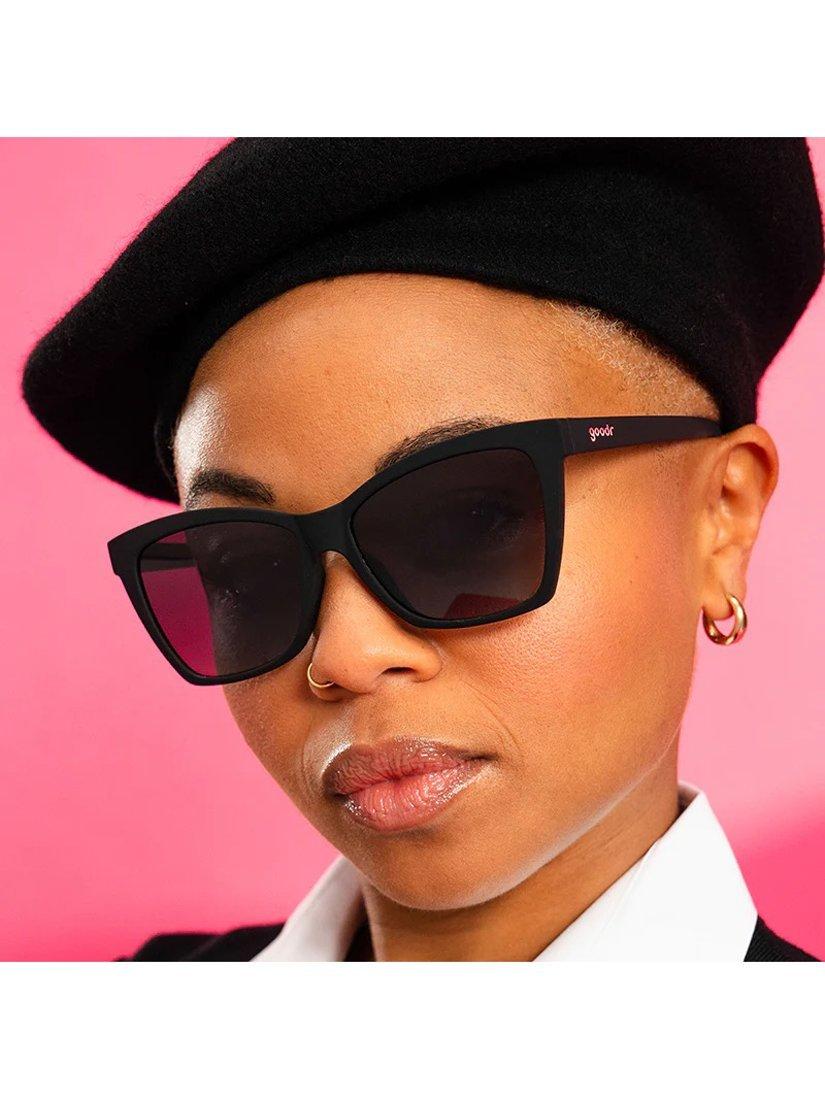 Product image 4 of 5, which shows goodr Unisex Pop G - Approaching Cult Status Cat's Eye Sunglasses, Black