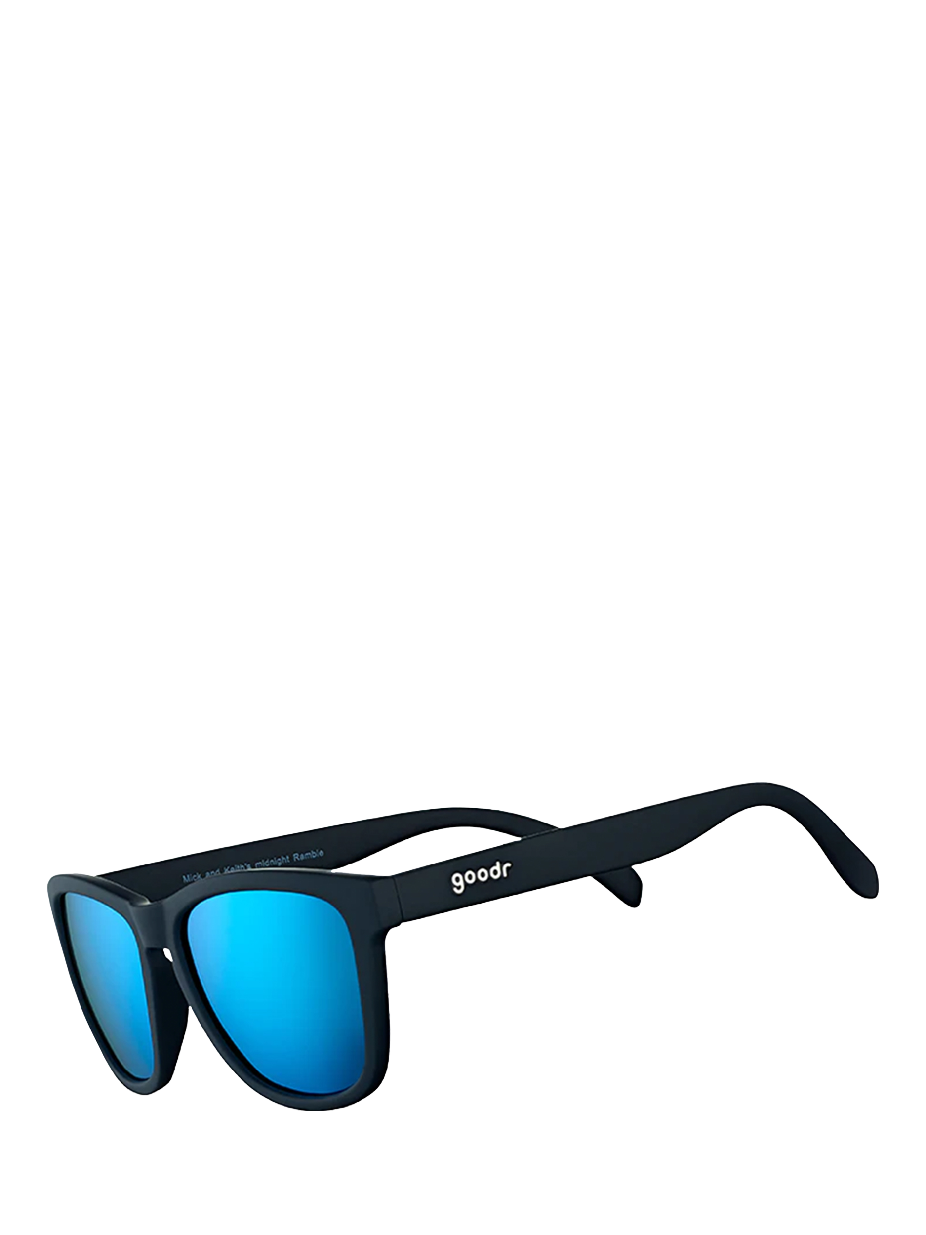 Product image 2 of 5, which shows goodr Mick & Keith's Midnight Ramble Unisex Oval Sunglasses, Black