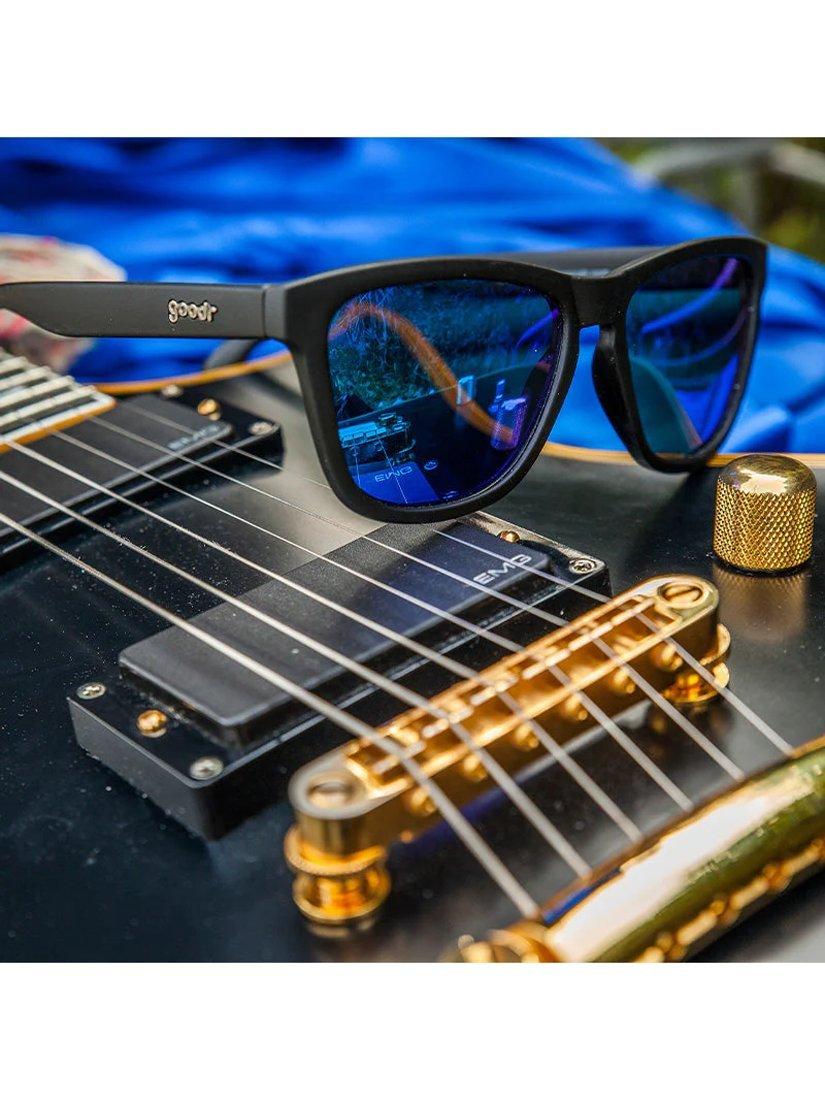 Product image 3 of 5, which shows goodr Mick & Keith's Midnight Ramble Unisex Oval Sunglasses, Black