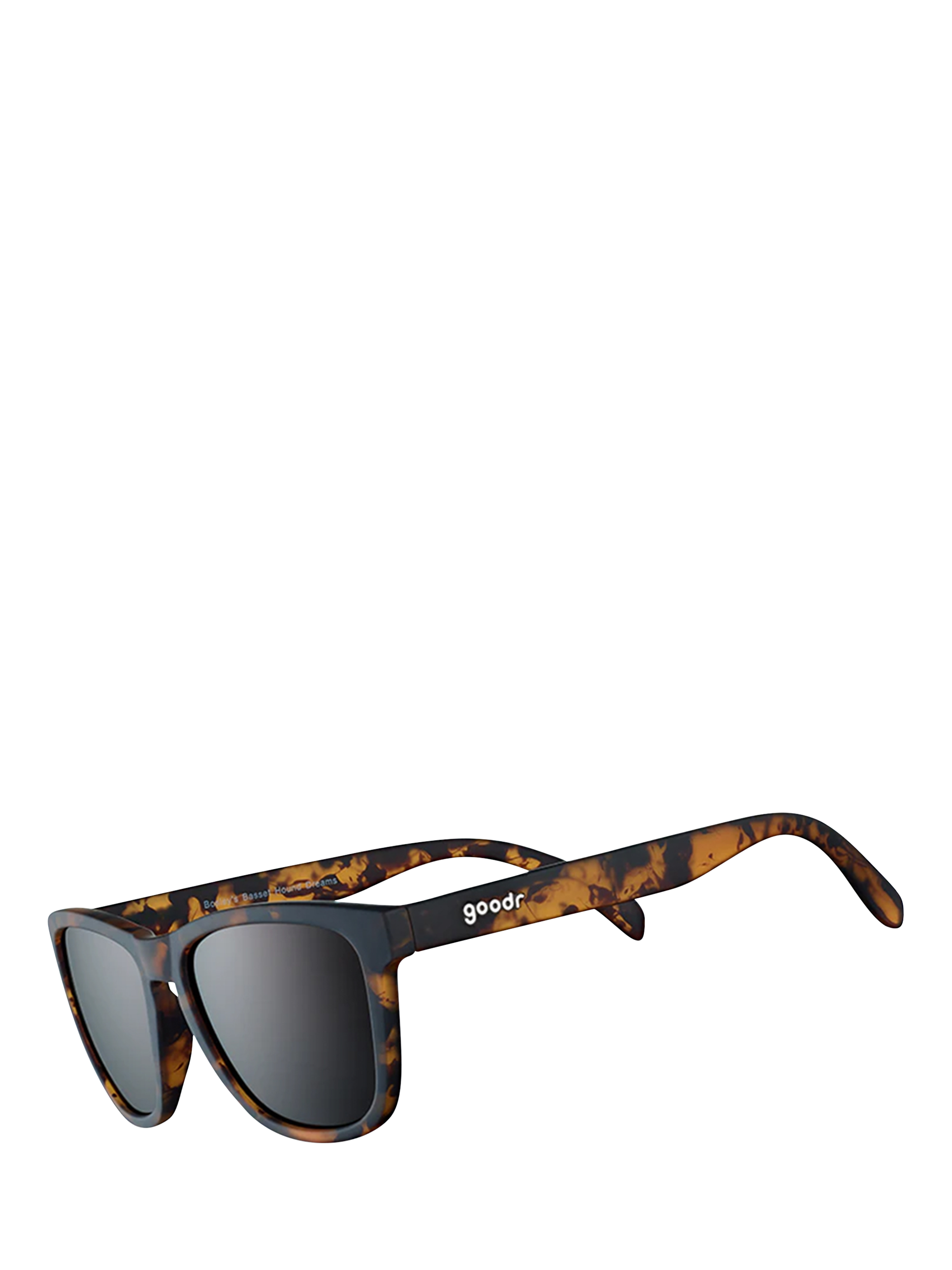 Product image 2 of 5, which shows goodr Bosley's Basset Hound Dreams Unisex Oval Sunglasses, Tortoiseshell