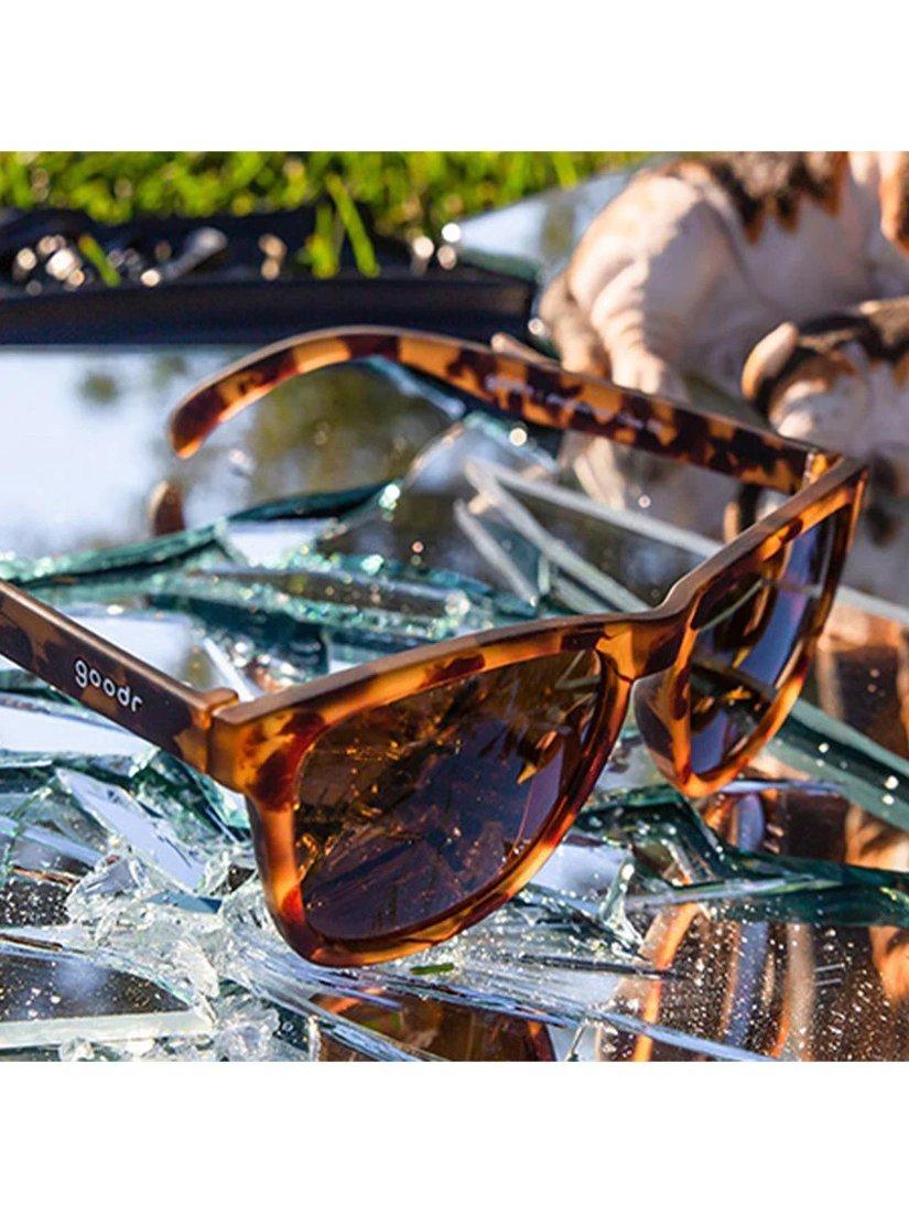 Product image 3 of 5, which shows goodr Bosley's Basset Hound Dreams Unisex Oval Sunglasses, Tortoiseshell