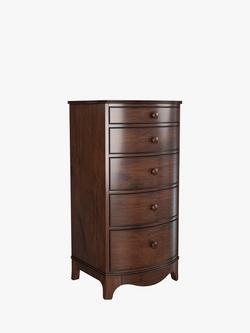 Laura Ashley Broughton 5 Drawer Tall Chest, Dark Brown, Dark