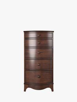 Laura Ashley Broughton 5 Drawer Tall Chest, Dark Brown - view 2, Dark
