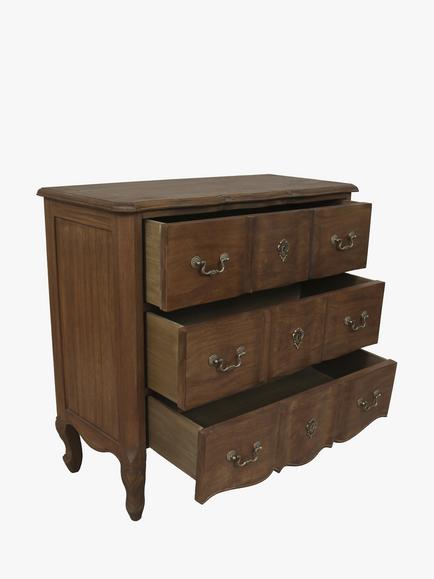 Laura Ashley Montpellier 3 Drawer Chest, Walnut, Walnut