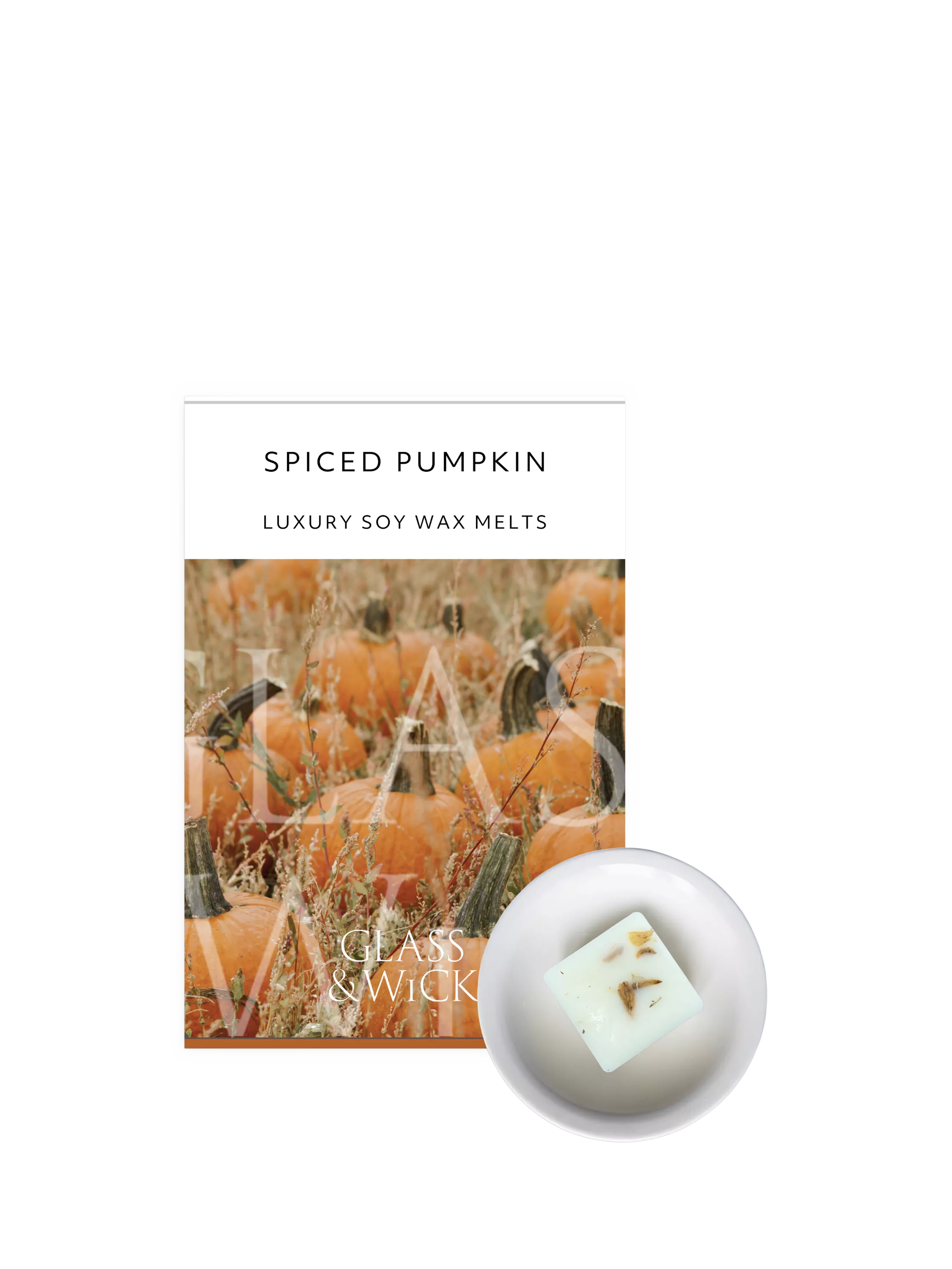 Glass & Wick Pumpkin Wax Melts, Pack of 6