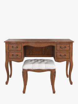 Laura Ashley Montpellier Dressing Table & Stool Set, Walnut - view 2, Walnut