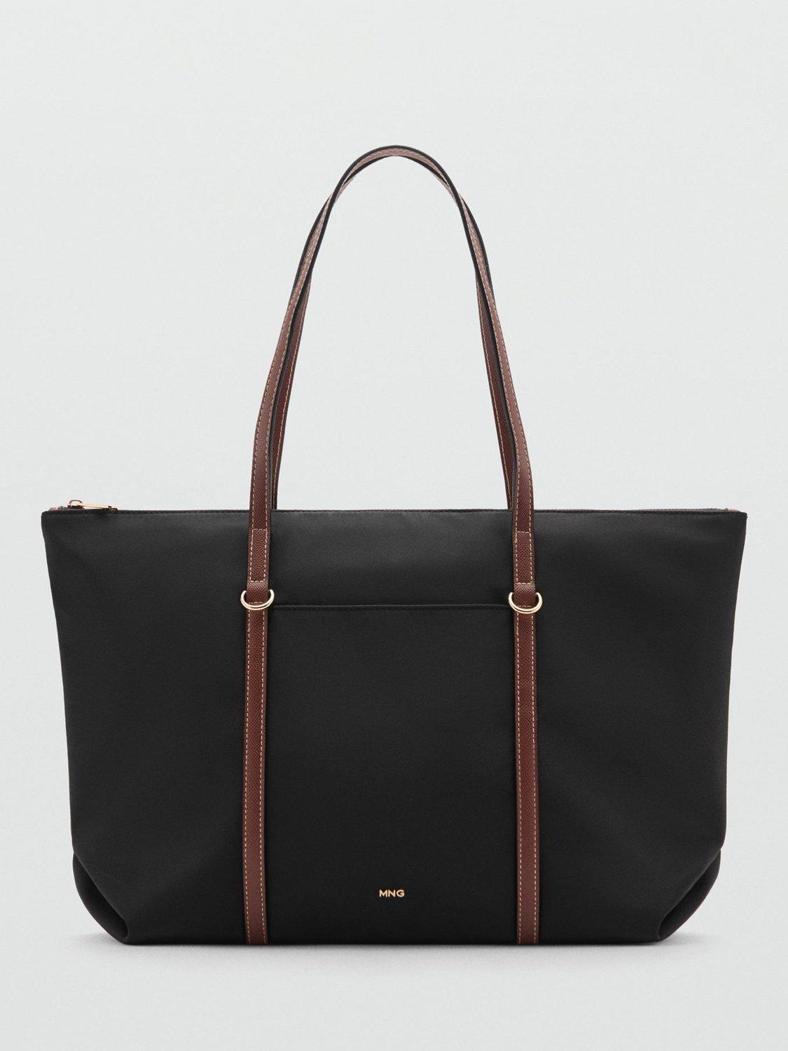 Mango Cobalt Large Tote Bag, Black
