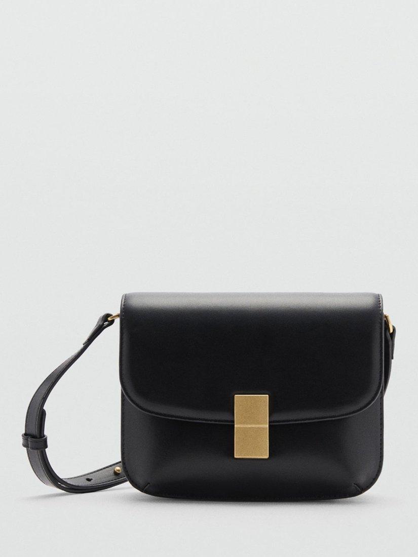 Mango Fiore Cross Body Bag, Black