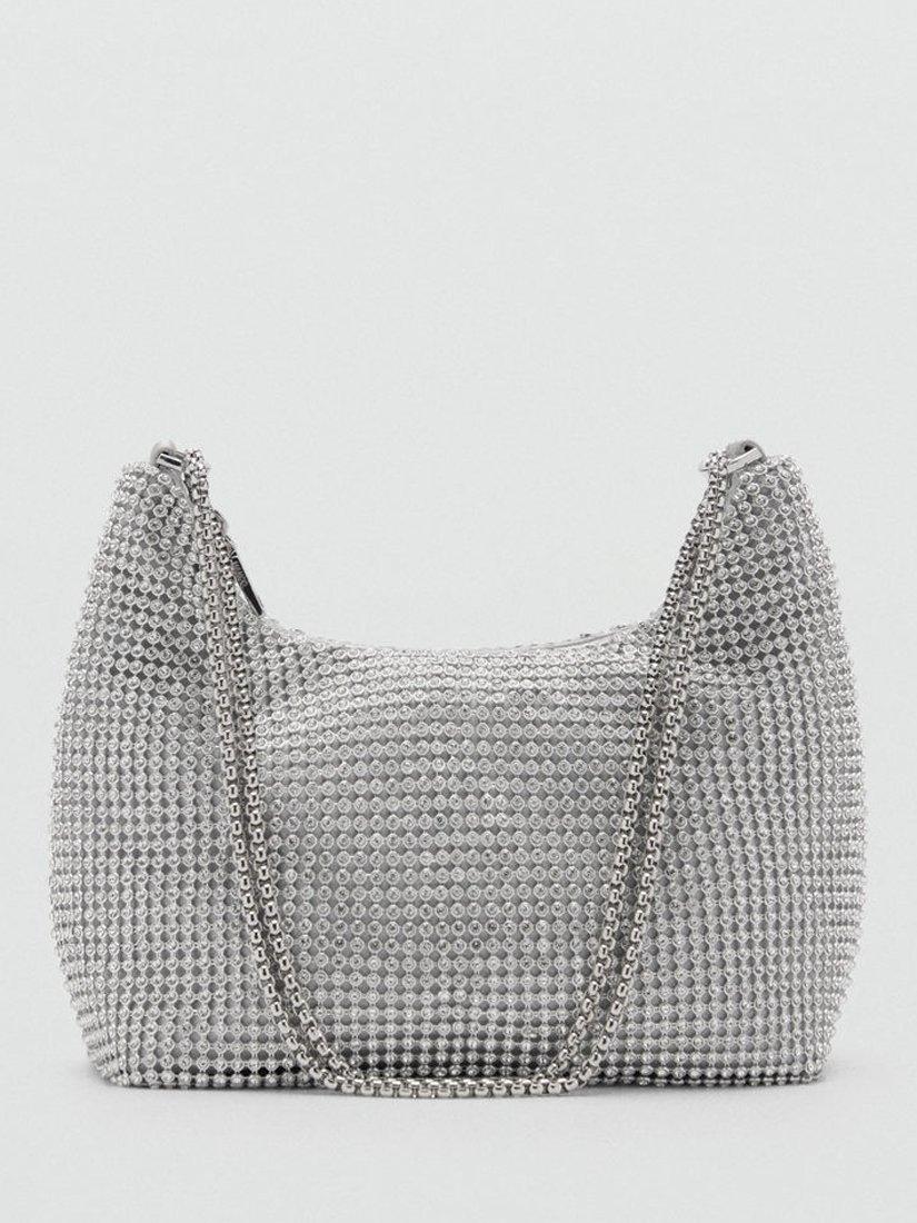 Mango Sasha Crystal Embellished Clutch Bag