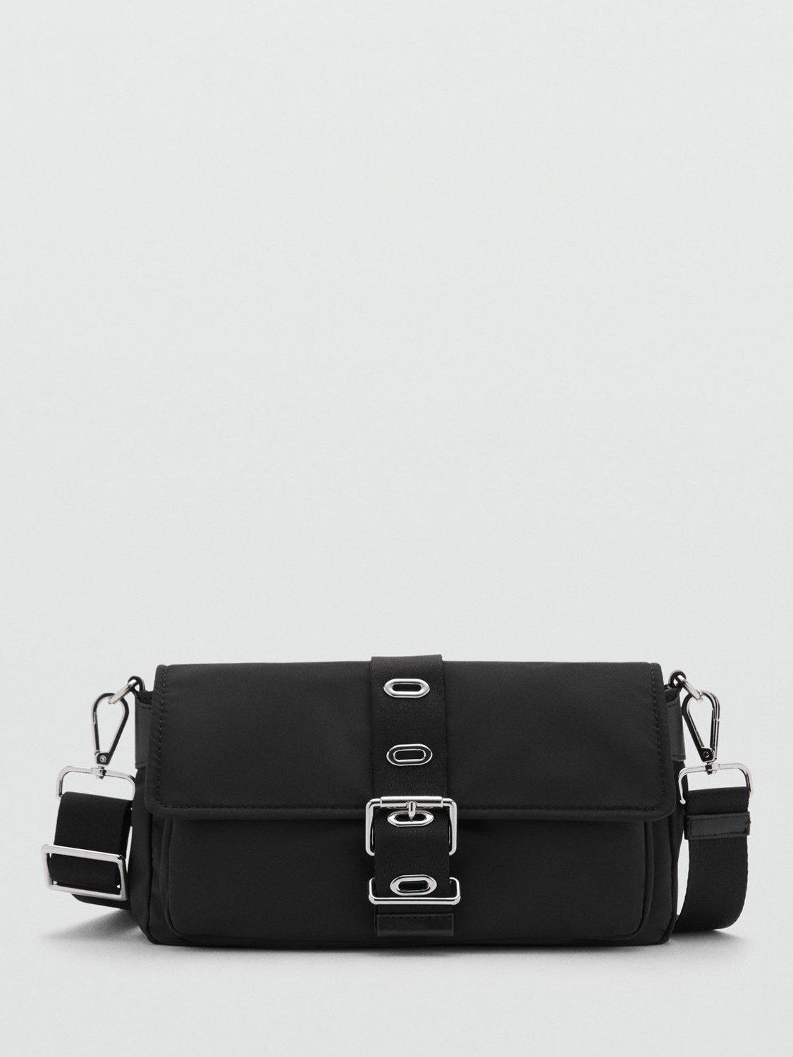 Mango Trini Shoulder Bag, Black