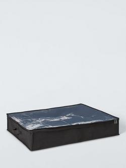 John Lewis Under Bed Shoe Storage Bag, Black, Black