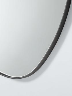 John Lewis Scandi Pebble Aluminium Wall Mirror,  61 x 53cm, Black - view 2, Black
