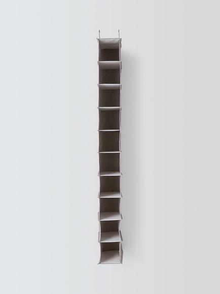 John Lewis Polyester Hanging Shelves, 10 Compartments, Mid Grey - view 2, Mid Grey